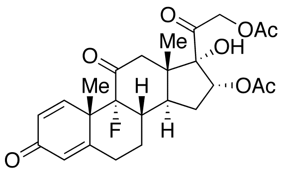 (16 alpha)-9-Fluoro-16,17,21-trihydroxy-pregna-1,4-diene-3,11,20-trione 16, 21-Diacetate - Chemical structure and product image