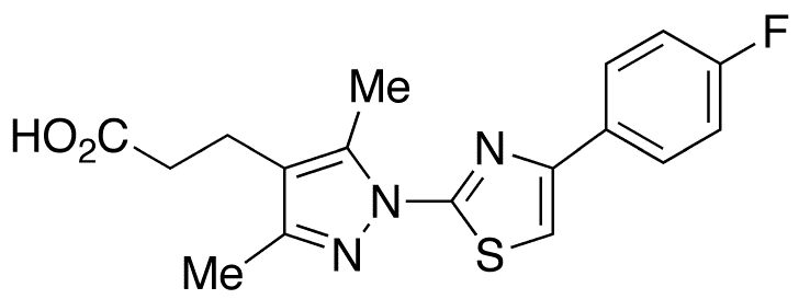 1-[4-(4-Fluorophenyl)-2-thiazolyl]-3,5-dimethyl-1H-pyrazole-4-propanoic Acid - Chemical structure and product image