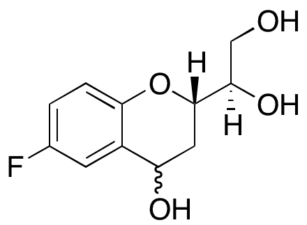 (1R)-1-((2S)-6-Fluoro-4-Hydroxychroman-2-yl)ethane-1,2-diol - Chemical structure and product image