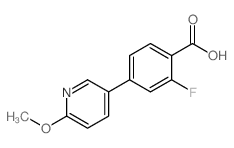 2-Fluoro-4-(6-methoxypyridin-3-yl)benzoic acid - Chemical structure and product image