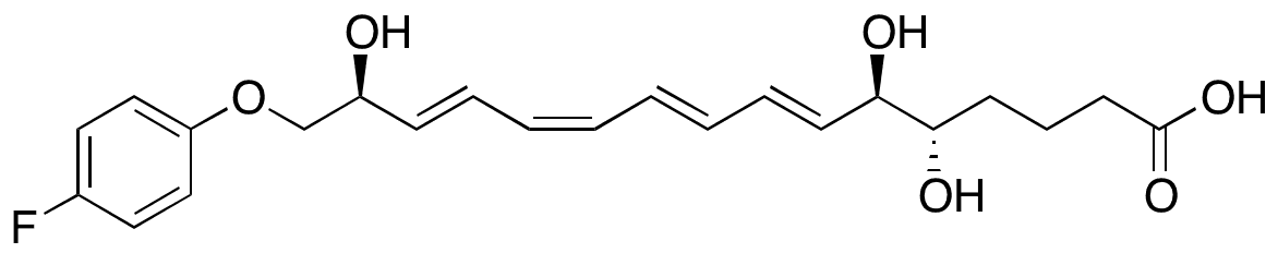 (5S,6R,7E,9E,11Z,13E,15S)-16-(4-Fluorophenoxy)-5,6,15-trihydroxy-7,9,11,13-hexadecatetraenoic Acid - Chemical structure and product image