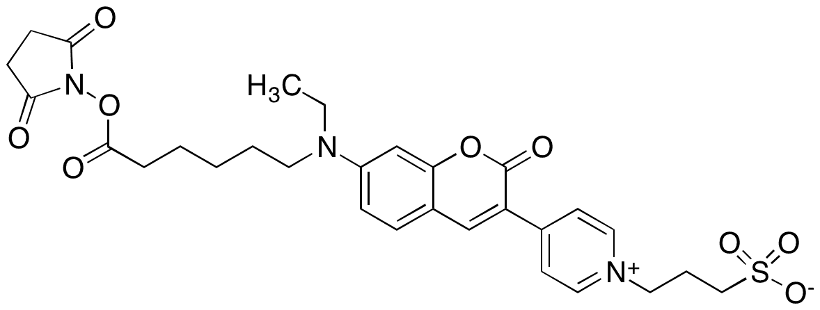 Fluorescent Red Mega 485 NHS-ester - Chemical structure and product image