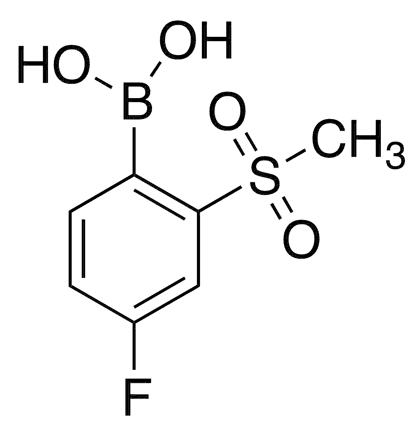 4-Fluoro-2-(methylsulfonyl)phenylboronic acid - Chemical structure and product image