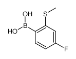 4-Fluoro-2-(methylthio)phenylboronic acid - Chemical structure and product image