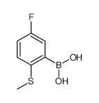 5-Fluoro-2-(methylthio)phenylboronic acid - Chemical structure and product image