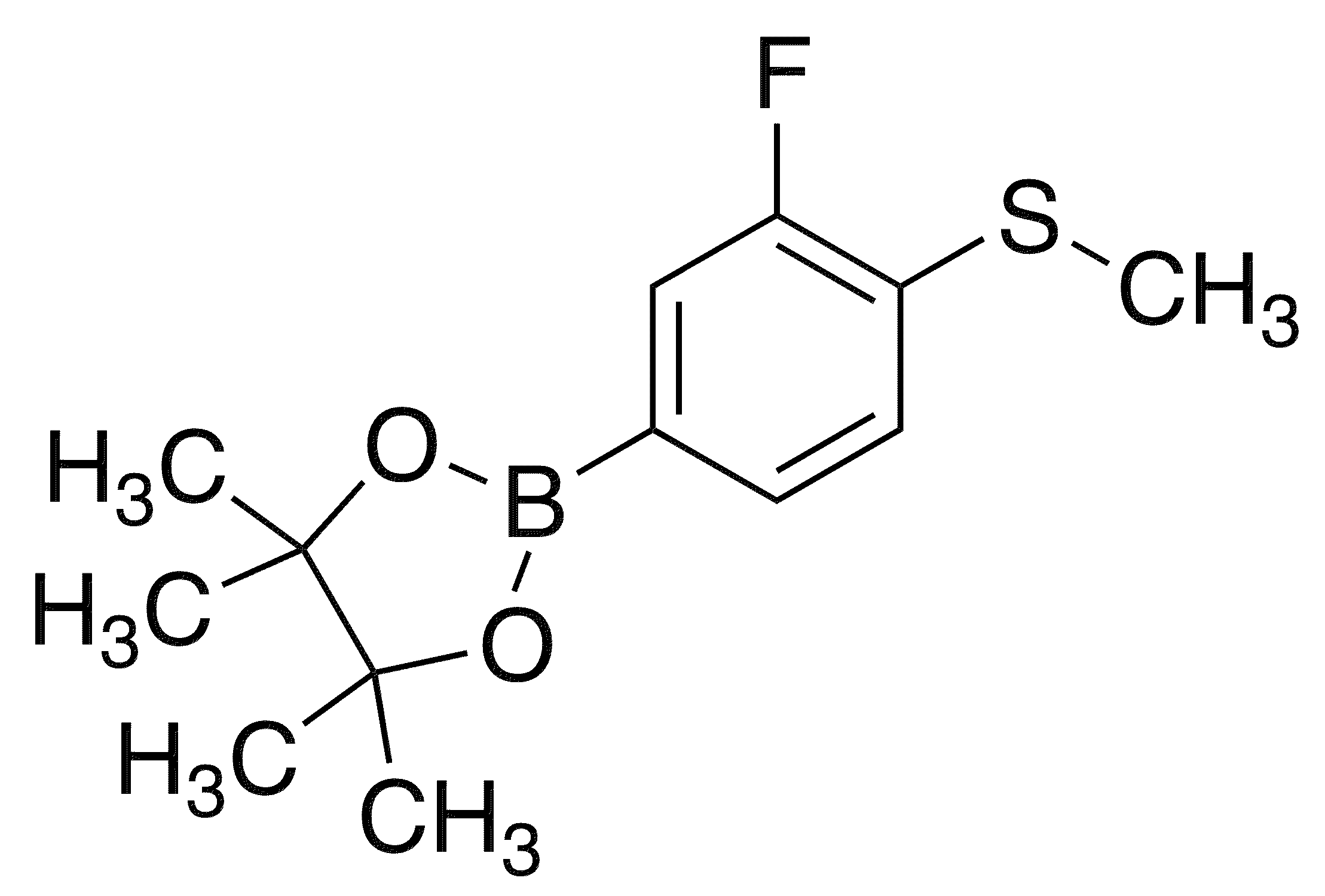 3-Fluoro-4-(methylthio)phenylboronic acid pinacol ester - Chemical structure and product image