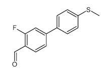 2-Fluoro-4-[4-(methylsulfanyl)phenyl]benzaldehyde - Chemical structure and product image