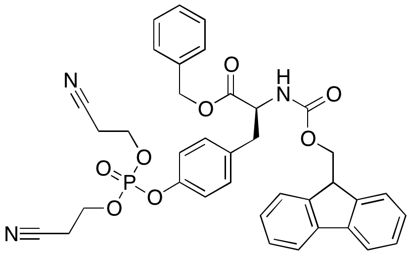 N-[(9H-Fluoren-9-ylmethoxy)carbonyl]-L-tyrosine Phenylmethyl Ester Bis(2-cyanoethyl) Phosphate - Chemical structure and product image