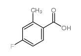 4-Fluoro-2-methylbenzoic acid - Chemical structure and product image