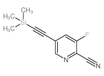 3-Fluoro-5-((trimethylsilyl)ethynyl)-picolinonitrile - Chemical structure and product image