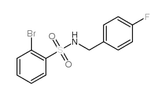 N-(4-Fluorobenzyl) 2-bromobenzenesulfonamide - Chemical structure and product image