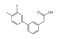 [3-(3-Fluoro-4-methylphenyl)phenyl]acetic acid - Chemical structure and product image