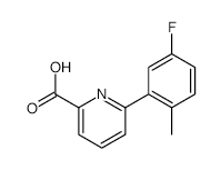 6-(5-Fluoro-2-methylphenyl)picolinic acid - Chemical structure and product image