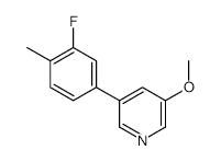 3-(3-Fluoro-4-methylphenyl)-5-methoxypyridine - Chemical structure and product image