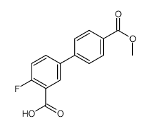 2-Fluoro-5-(4-methoxycarbonylphenyl)benzoic acid - Chemical structure and product image