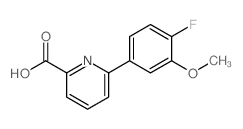 6-(4-Fluoro-3-methoxyphenyl)picolinic acid - Chemical structure and product image