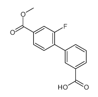 3-(2-Fluoro-4-methoxycarbonylphenyl)benzoic acid - Chemical structure and product image