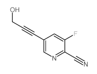 3-Fluoro-5-(3-hydroxyprop-1-yn-1-yl)-picolinonitrile - Chemical structure and product image