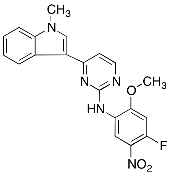 N-(4-Fluoro-2-methoxy-5-nitrophenyl)-4-(1-methyl-1H-indol-3-yl)-2-pyrimidinamine - Chemical structure and product image
