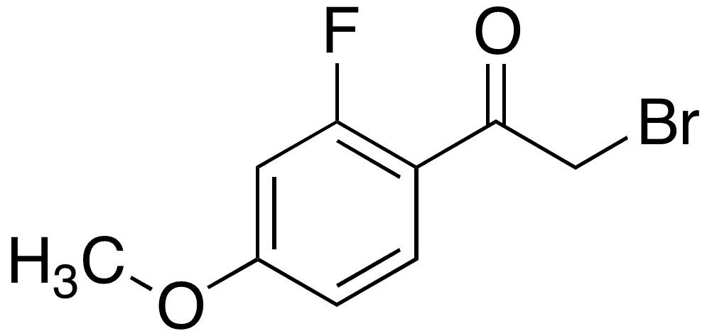 2-Fluoro-4-methoxyphenacyl Bromide - Chemical structure and product image