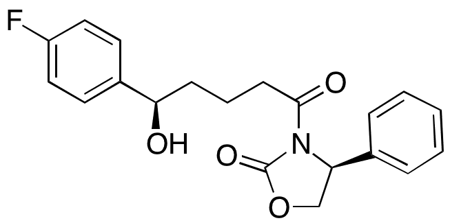 (S)-3-((R)-5-(4-Fluorophenyl)-5-hydroxypentanoyl)-4-phenyloxazolidin-2-one - Chemical structure and product image