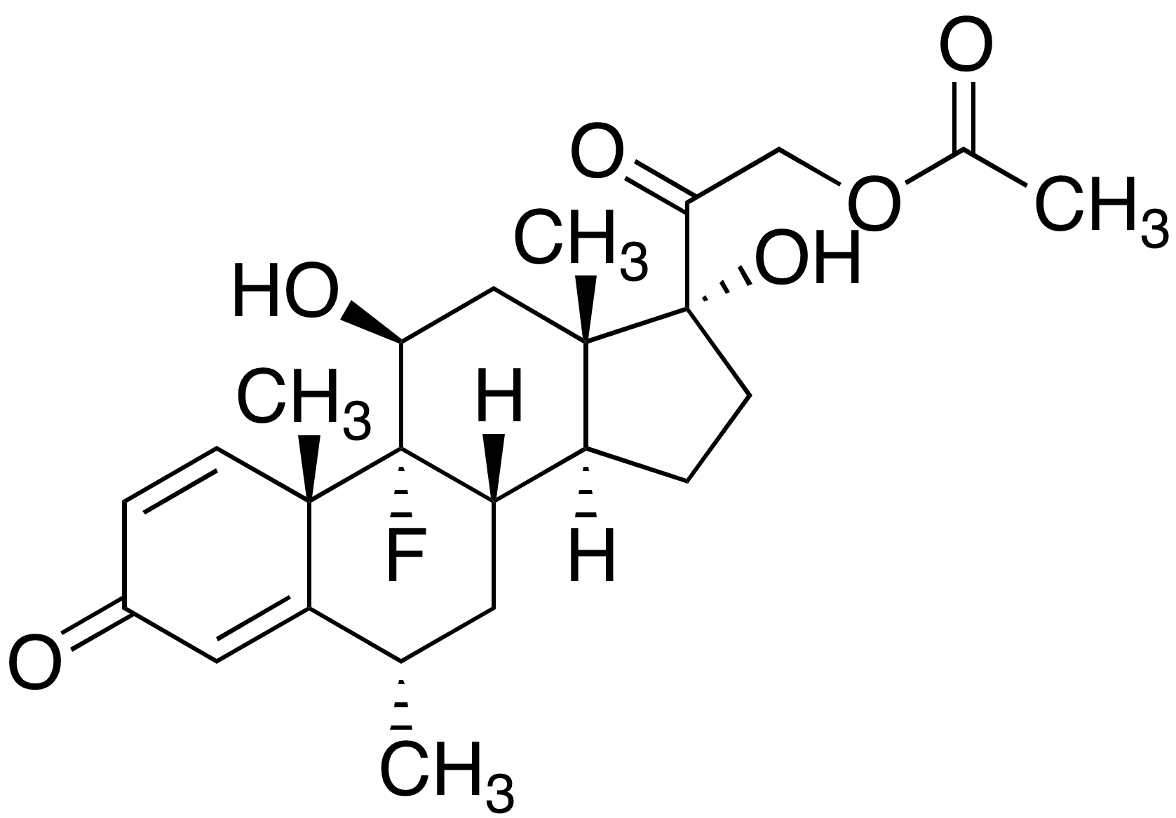 9 alpha-Fluoro-6 alpha-methylprednisolone 21-Acetate - Chemical structure and product image