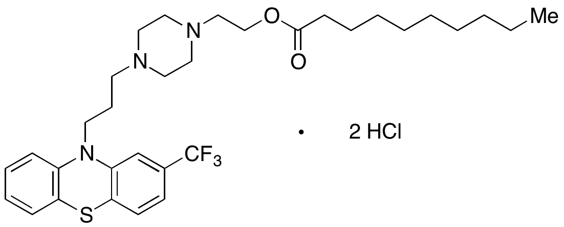 Fluphenazine Decanoate Dihydrochloride - Chemical structure and product image