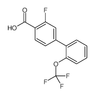2-Fluoro-4-[2-(trifluoromethoxy)phenyl]benzoic acid - Chemical structure and product image
