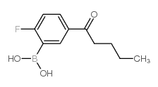 2-Fluoro-5-pentanoylphenylboronic Acid - Chemical structure and product image