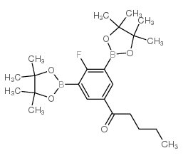 2-Fluoro-5-pentanoyl-1,3-phenylenediboronic Acid Pinacol Ester - Chemical structure and product image