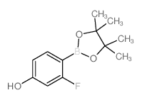 3-Fluoro-4-(4,4,5,5-tetramethyl-1,3,2-dioxaborolan-2-yl)phenol - Chemical structure and product image