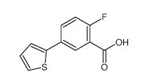 2-Fluoro-5-(thiophen-2-yl)benzoic acid - Chemical structure and product image