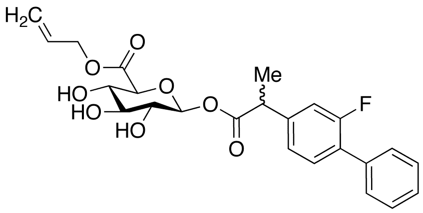 Flurbiprofen Acyl-beta-D-glucuronide Allyl Ester(Mixture of Diastereomers) - Chemical structure and product image