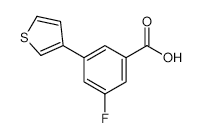 5-Fluoro-3-(thiophen-3-yl)benzoic acid - Chemical structure and product image