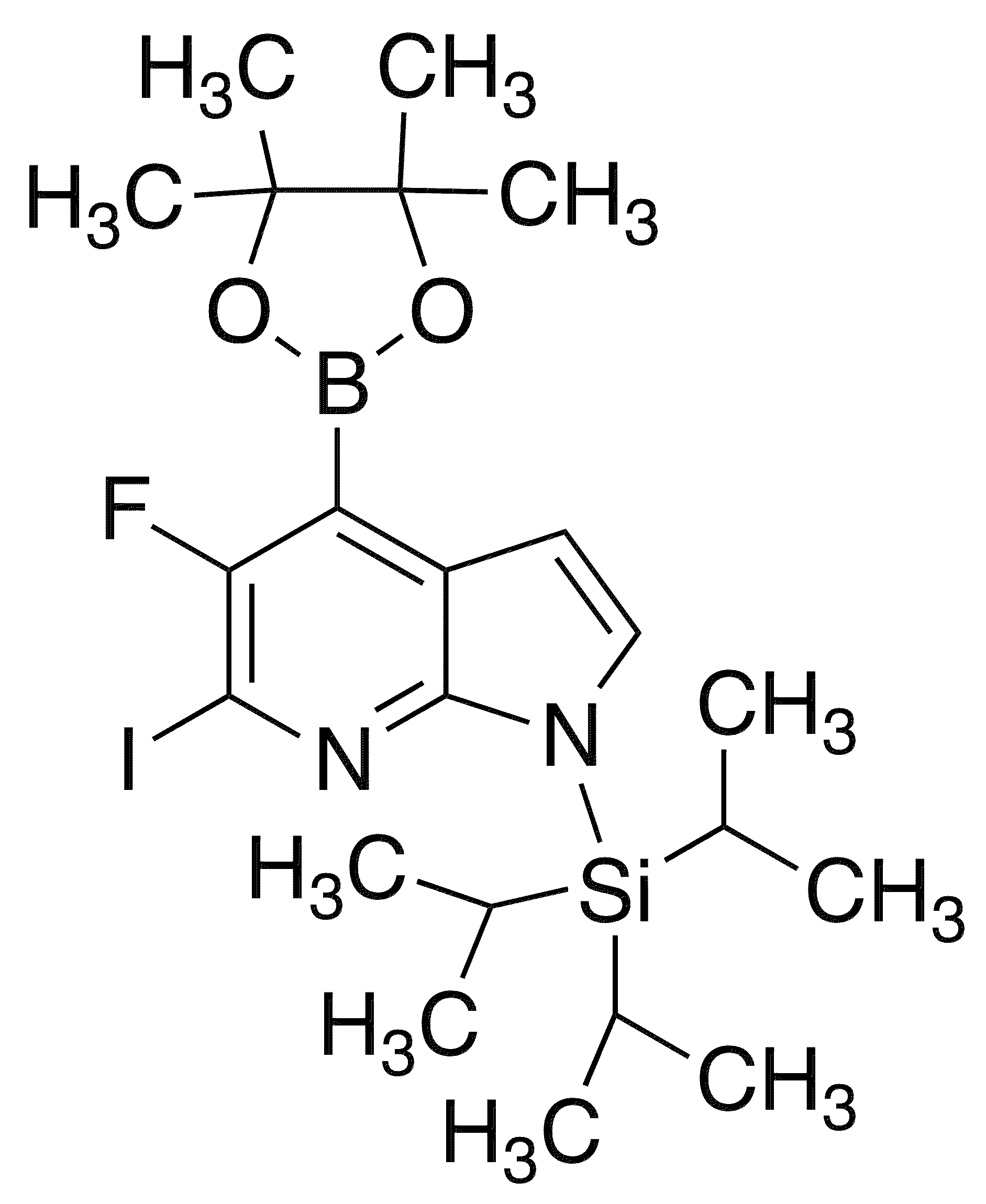 5-Fluoro-6-iodo-4-(4,4,5,5-tetramethyl-1,3,2-dioxaborolan-2-yl)-1-(triisopropylsilyl)-1h-pyrrolo[2,3-b]pyridine - Chemical structure and product image