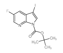 5-Fluoro-3-iodo-pyrrolo[2,3-b]pyridine-1-carboxylic acid tert-butyl ester - Chemical structure and product image
