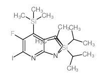 5-Fluoro-6-iodo-1-(triisopropylsilyl)-4-(trimethylsilyl)-1h-pyrrolo[2,3-b]pyridine - Chemical structure and product image