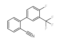 2-[4-Fluoro-3-(trifluoromethyl)phenyl]benzonitrile - Chemical structure and product image