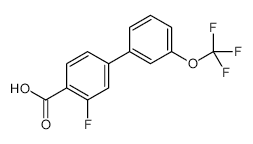2-Fluoro-4-(3-trifluoromethoxyphenyl)benzoic acid - Chemical structure and product image