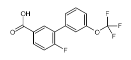 4-Fluoro-3-(3-trifluoromethoxyphenyl)benzoic acid - Chemical structure and product image