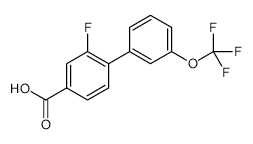3-Fluoro-4-(3-trifluoromethoxyphenyl)benzoic acid - Chemical structure and product image