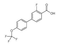 2-Fluoro-4-(4-trifluoromethoxyphenyl)benzoic acid - Chemical structure and product image