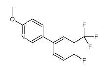 	5-[4-Fluoro-3-(trifluoromethyl)phenyl]-2-methoxypyridine - Chemical structure and product image