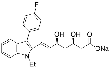 Fluvastatin N-Ethyl Sodium Salt (Fluvastatin Impurity) - Chemical structure and product image