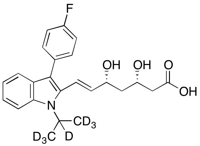 	(-)-(3S,5R)-Fluvastatin-d7 - Chemical structure and product image