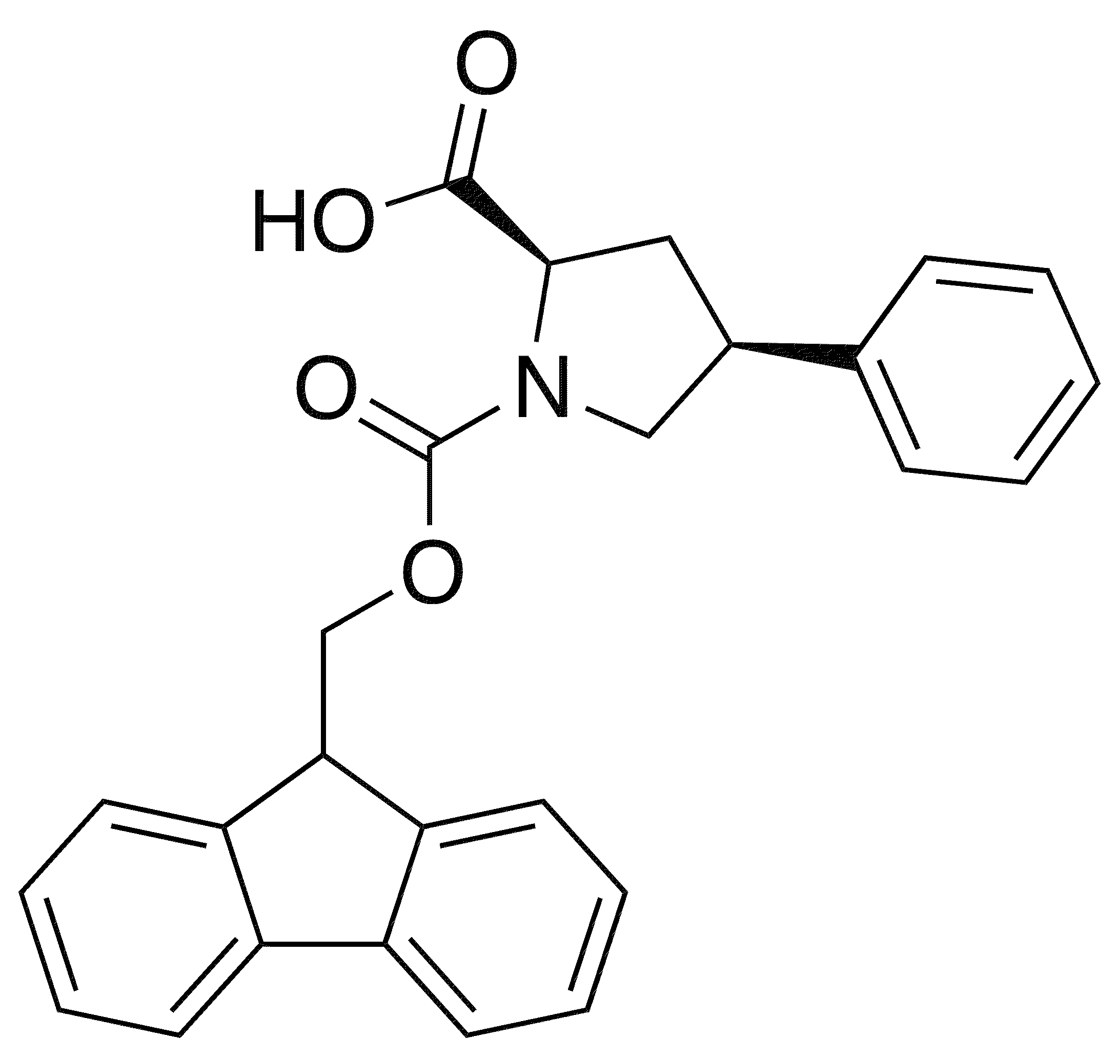 	(2S,4R)-Fmoc-4-phenyl-pyrrolidine-2-carboxylic Acid - Chemical structure and product image