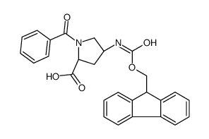 (2S,4S)-Fmoc-4-amino-1-benzoyl-pyrrolidine-2-carboxylic acid - Chemical structure and product image