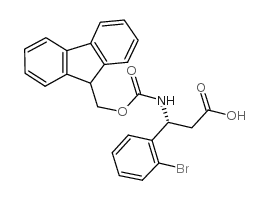 Fmoc-(R)-3-amino-3-(2-bromo-phenyl)-propionic acid - Chemical structure and product image