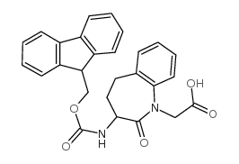 3-Fmoc-amino-N-1-carboxymethyl-2,3,4,5-tetrahydro-1H-[1]benzazepine-2-one - Chemical structure and product image