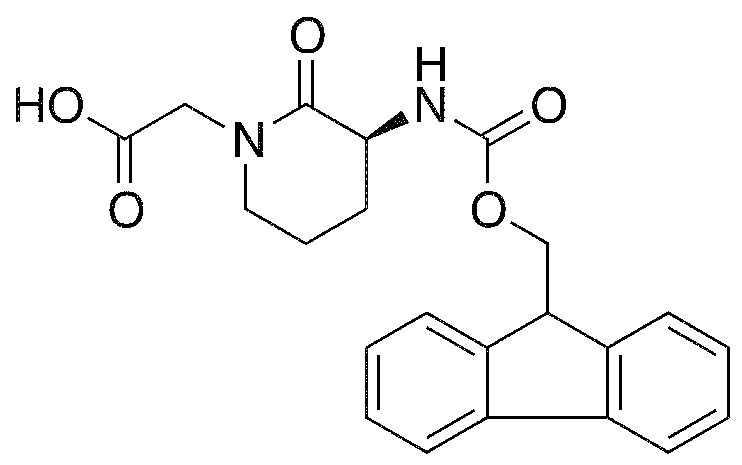 (3S)-Fmoc-3-amino-1-carboxymethyl-valerolactame - Chemical structure and product image